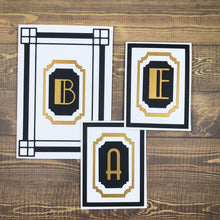 Load image into Gallery viewer, Art Deco Initial Stationery