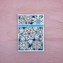 Load image into Gallery viewer, Direct Mail - Season’s Greetings Snowflake Handmade Card