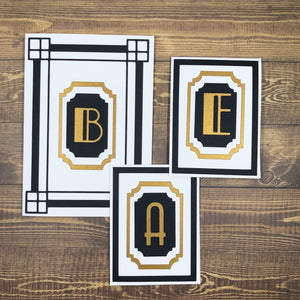 Art Deco Initial Stationery
