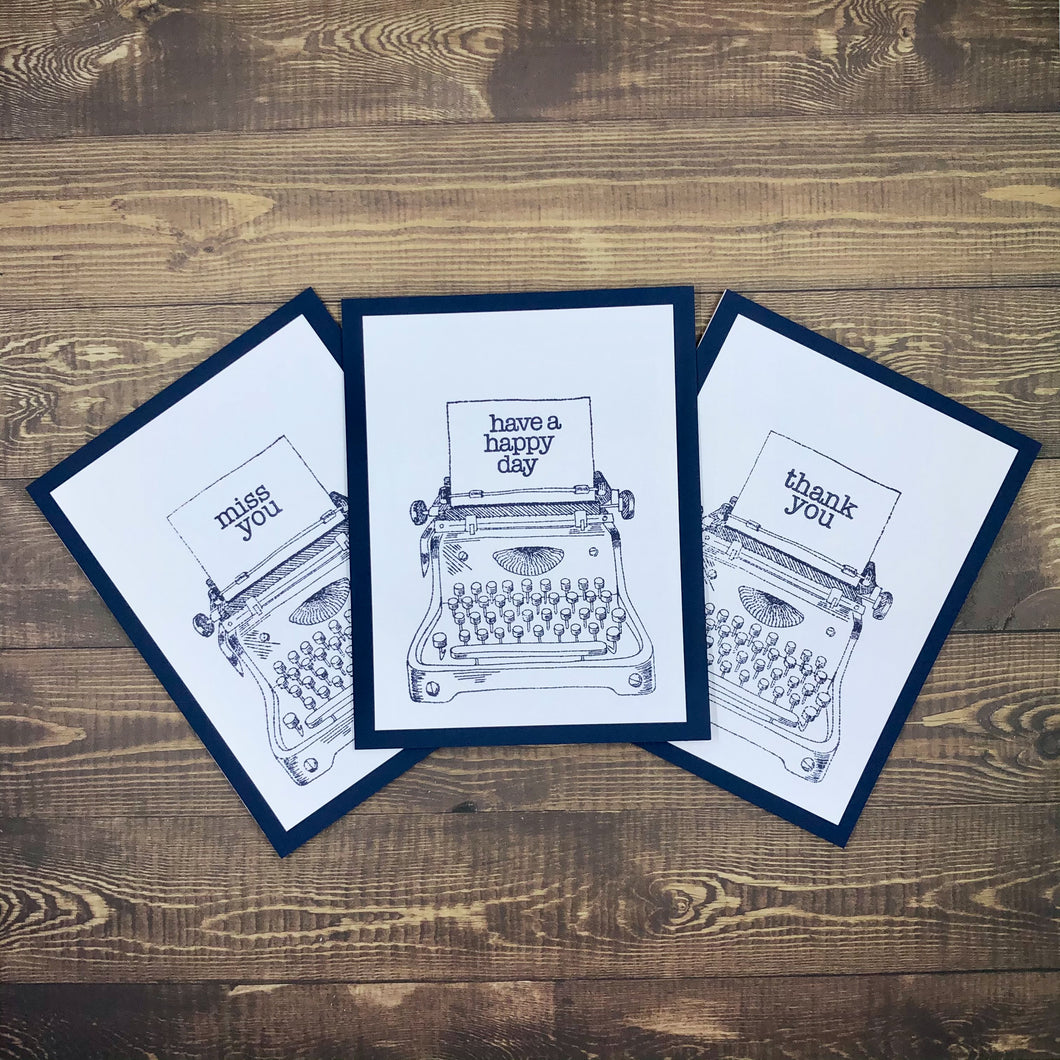 Typewriter Card Set