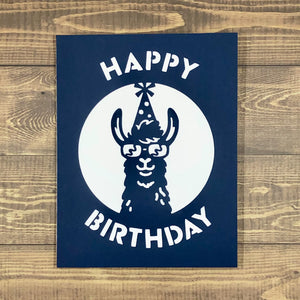 Llama Happy Birthday Card