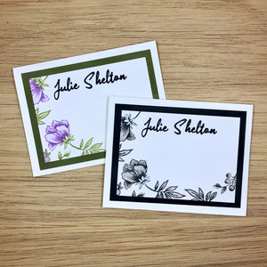 Personalized Floral Stationery Set