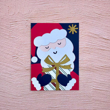 Load image into Gallery viewer, Direct Mail - Santa with Present Handmade Card
