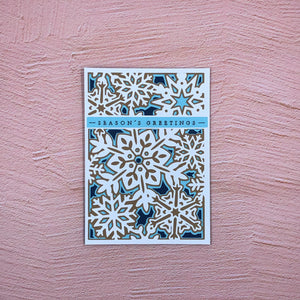 Season’s Greetings Snowflake Handmade Card