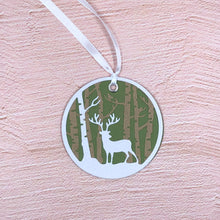 Load image into Gallery viewer, Snowy Reindeer Handmade Gift Tag
