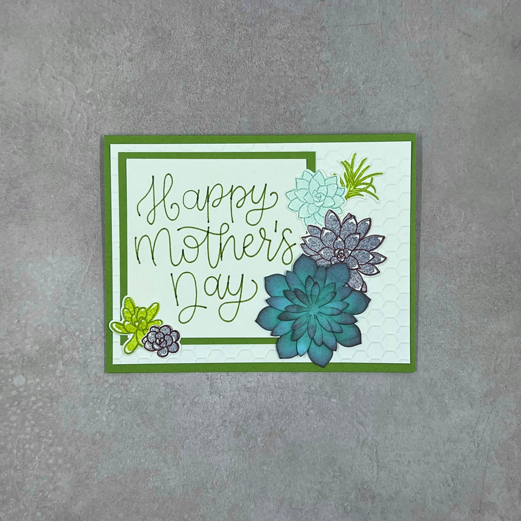 Mother’s Day Succulents Handmade Card